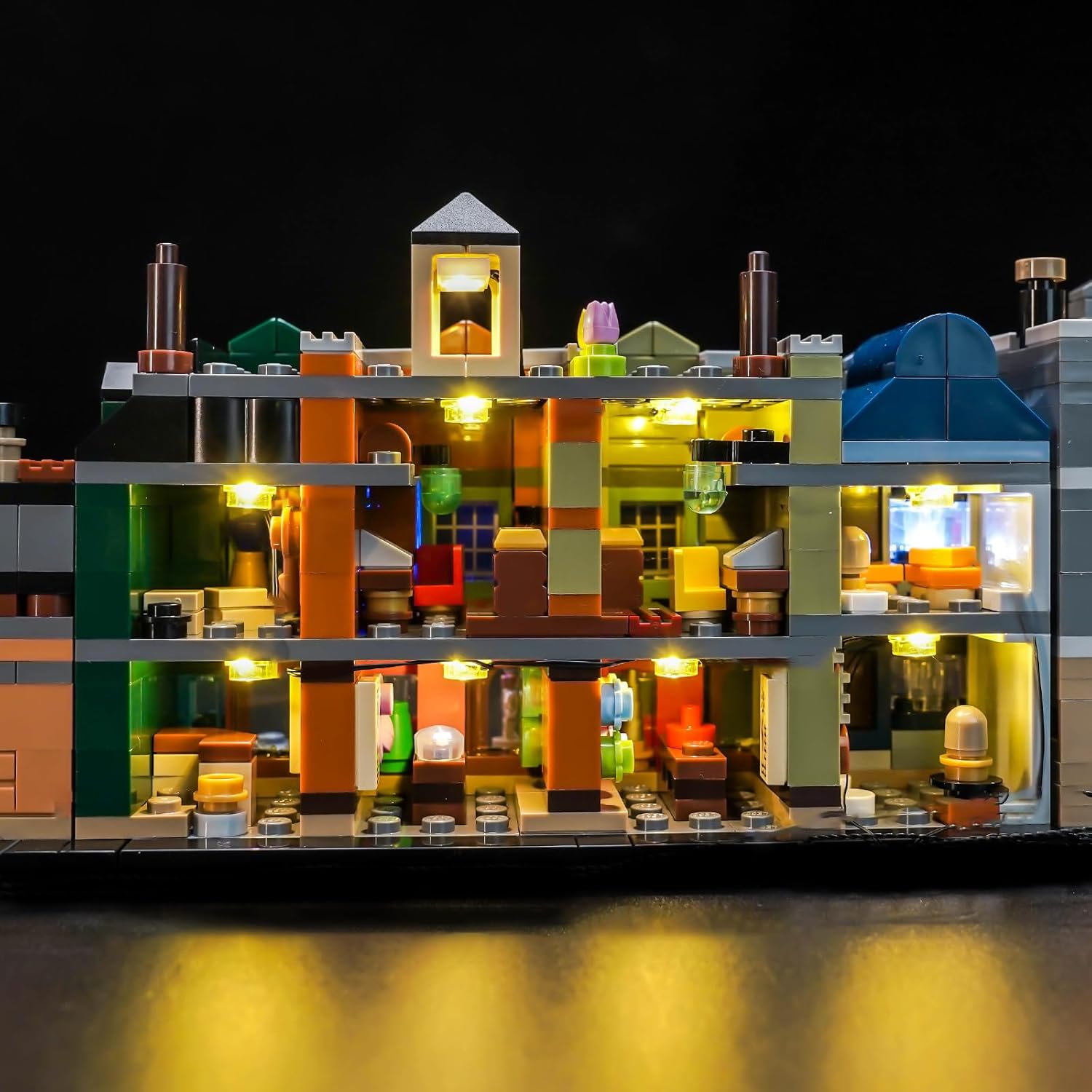 LED Lighting Compatible with Lego Diagon Alley Wizarding Shops, Light Kit Compatible with Lego 76444 Diagon Alley Wizarding Shops, NOT Included The Model Set (Standard Version)