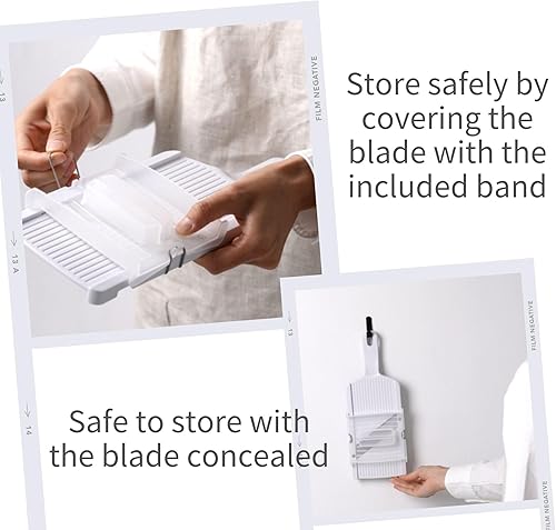 Miniatura 4 de Cortadora de mandolina japonesa, trituradora de repollo, papa, verduras, cebolla con protector