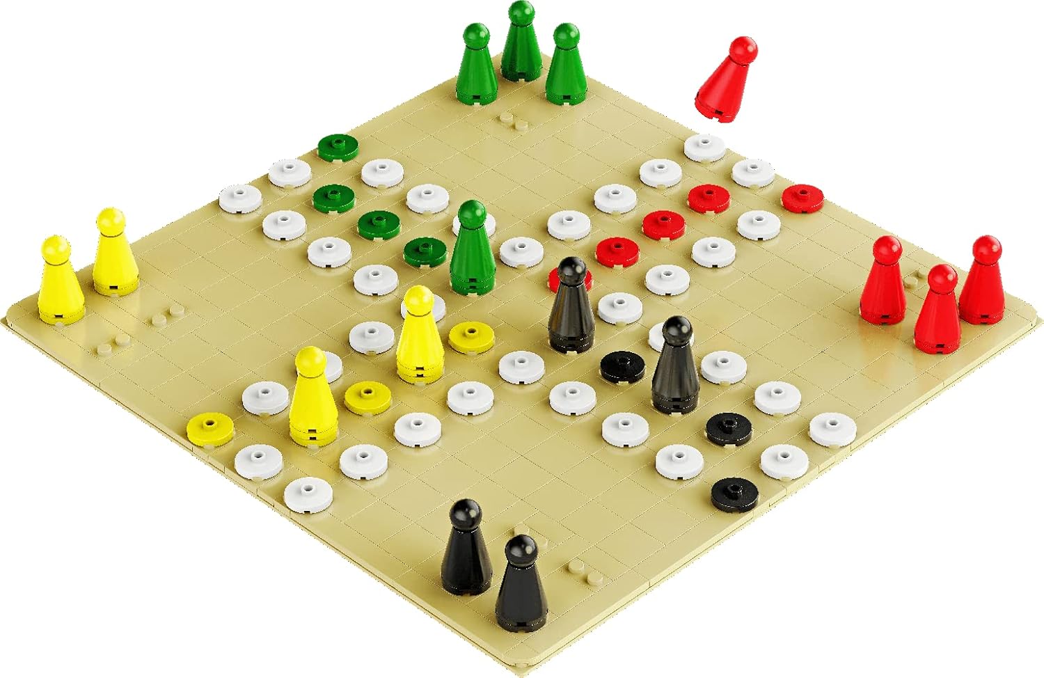 Building Blocks Board Game, Ludo Clamping Blocks Party Game BigaMart