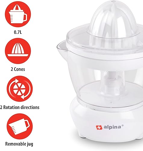 Miniatura 3 de Alpina Exprimidor eléctrico de cítricos, 23.7 fl oz, 25W