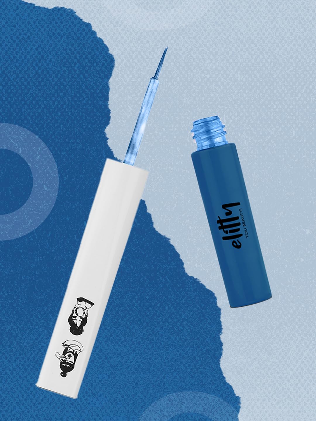 ElittyPop Eyeliner, Long Lasting, Liquid Eyeliner, Smudge Proof, Water Proof, Infused with Witch Hazel, Amla and Almond Oil, Vegan & Cruelty Free - Main Character (Dark Blue - Matte), 4 ML