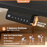 IMGadgets L Shaped Standing Desk 63" x 55", Reversible Corner, Electric Adjustable Height Desk with Dual Motor & 3 Memory Presets, Ergonomic Sit Stand Up Computer Desk for Home Office & Gaming (Black)