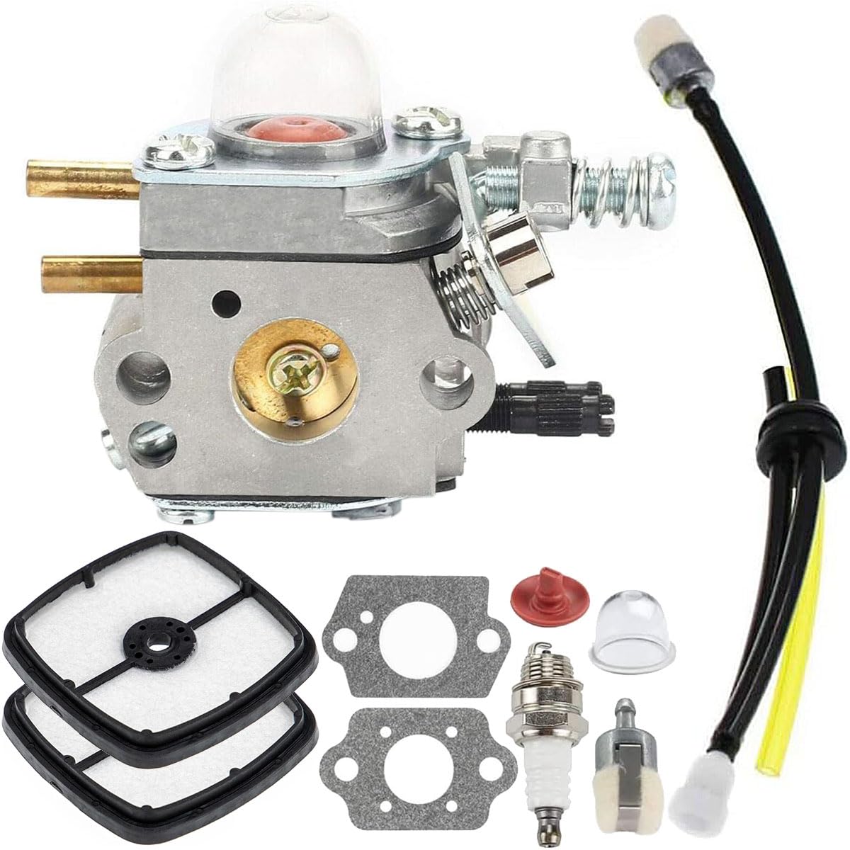 ZAMDOE Kit carburatore C1U-K51 Adatto per Echo HC HCR Serie HC-1500 HC-1600 HC-1800 HC-2000 HC-2400 HC-2410 12520005962 Parti del motore del tagliasiepi Sostituzione per Zama C1U‑K51