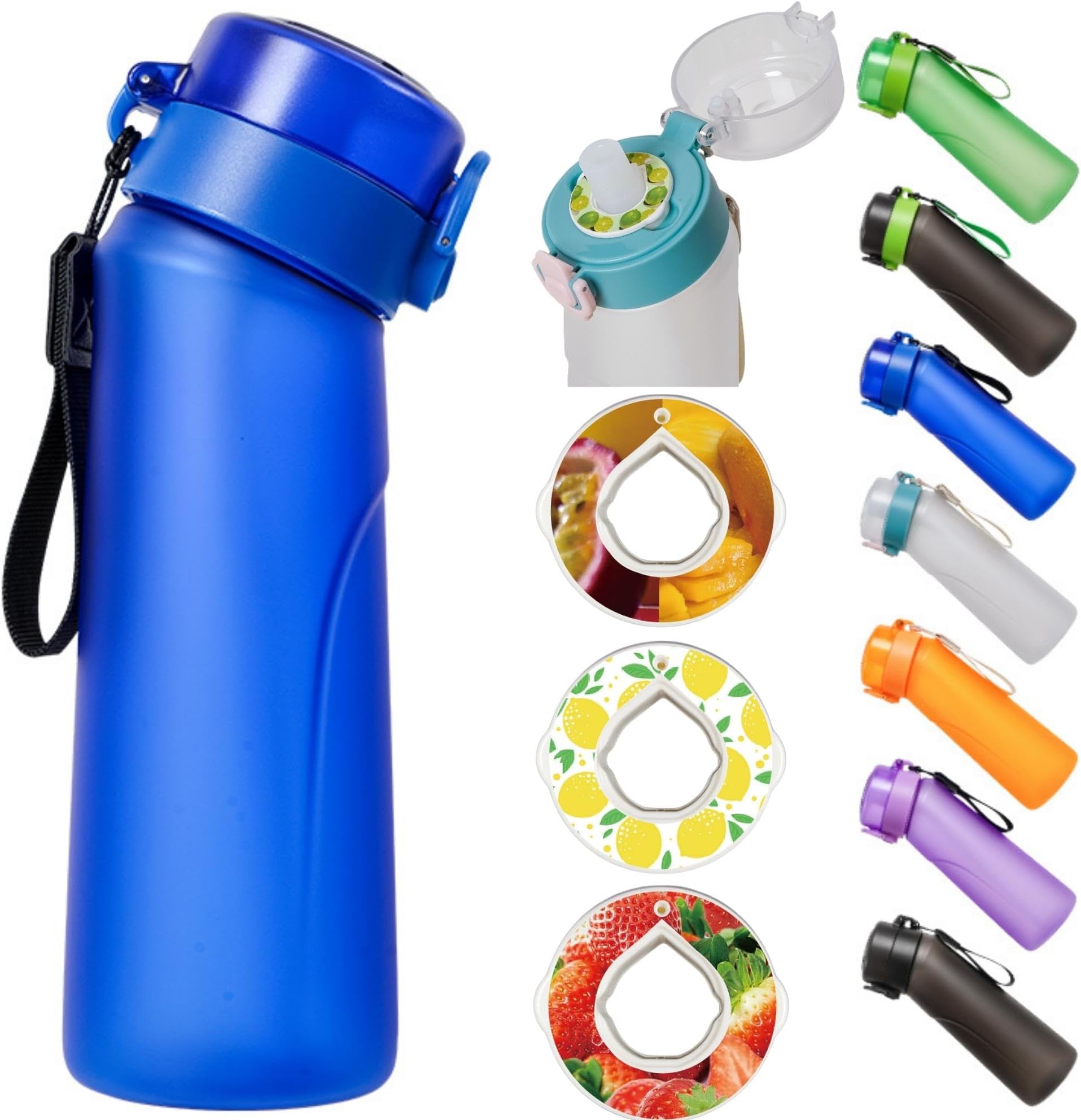 Green Blue - 1 bottle (25 oz/750 ml) + 3 pods in random flavors