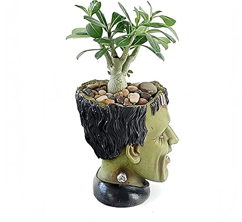 Miniatura 3 de Youfui Divertida maceta con agujero de drenaje, maceta de resina, soporte para lápices, almacenamiento de escritorio (árbol divertido B)