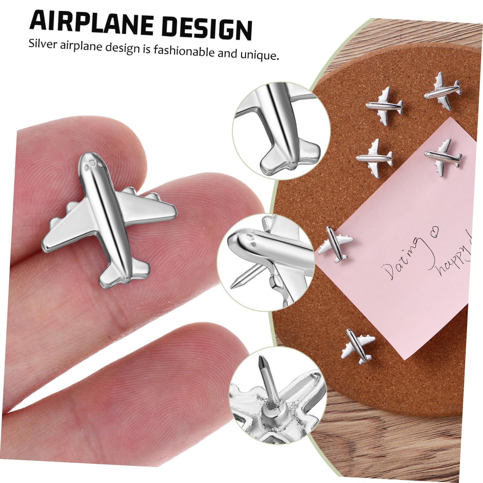 5 Sets Flugzeug-pinnnadeln Karte Kreatives Büro Reißzwecken Für Wanddekoration 24 Stück X 5