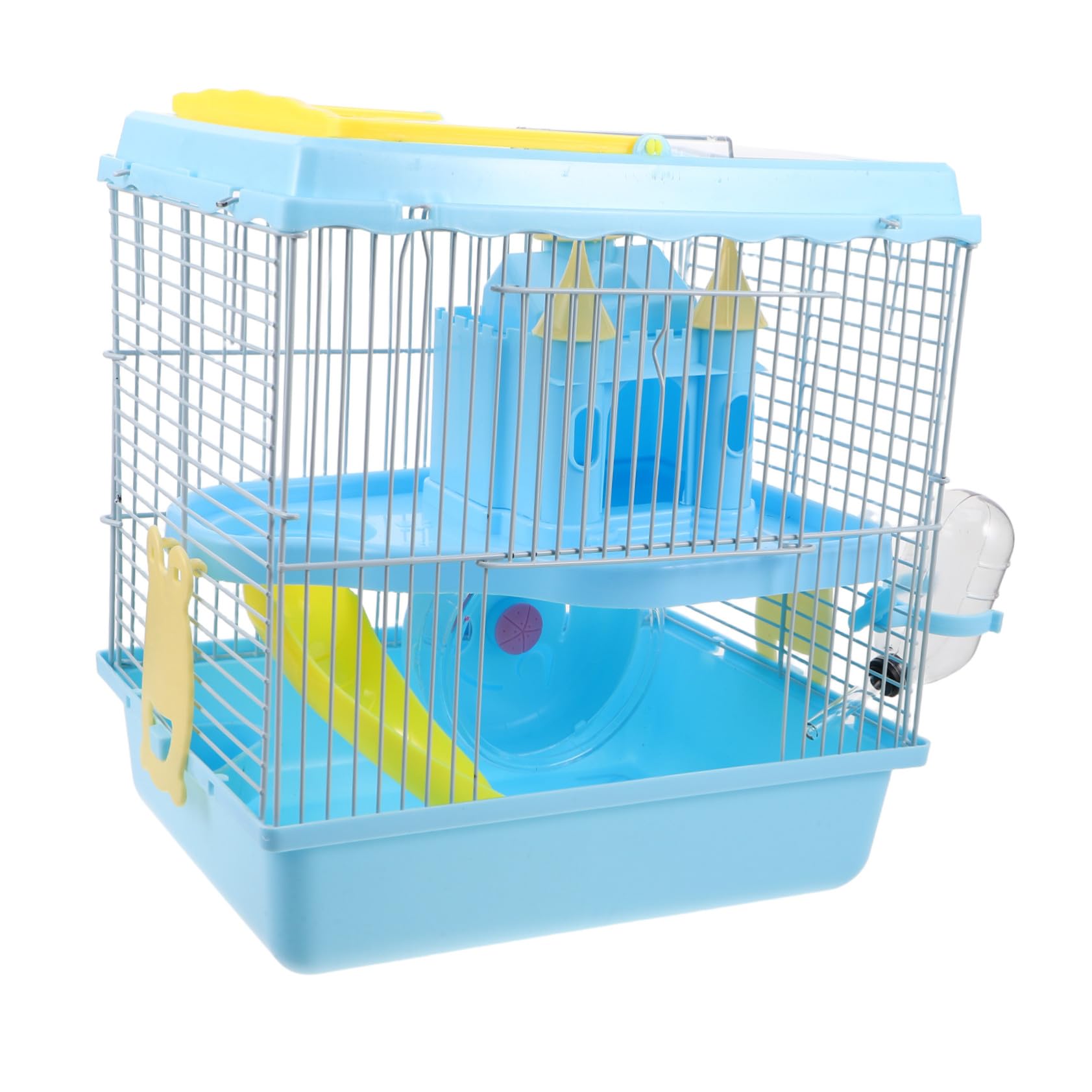 Cage pour hamster nain à niveaux YARNOW avec roue et bouteille d'eau pour rongeurs