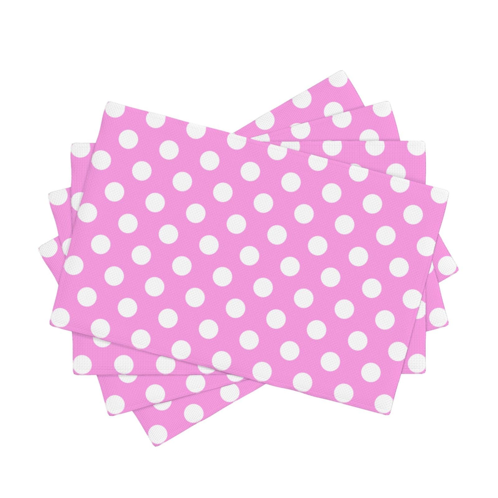 Sets de table lavables pour enfants lot de 4 rose anti tache et chaleur pour salle à manger
