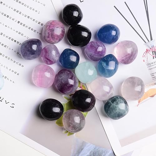 Miniatura 5 de Piedras de cristal pulidas naturales de 1 libra, canicas de vidrio decorativas para relleno de jarrón, rocas de plantas para macetas en interiores,