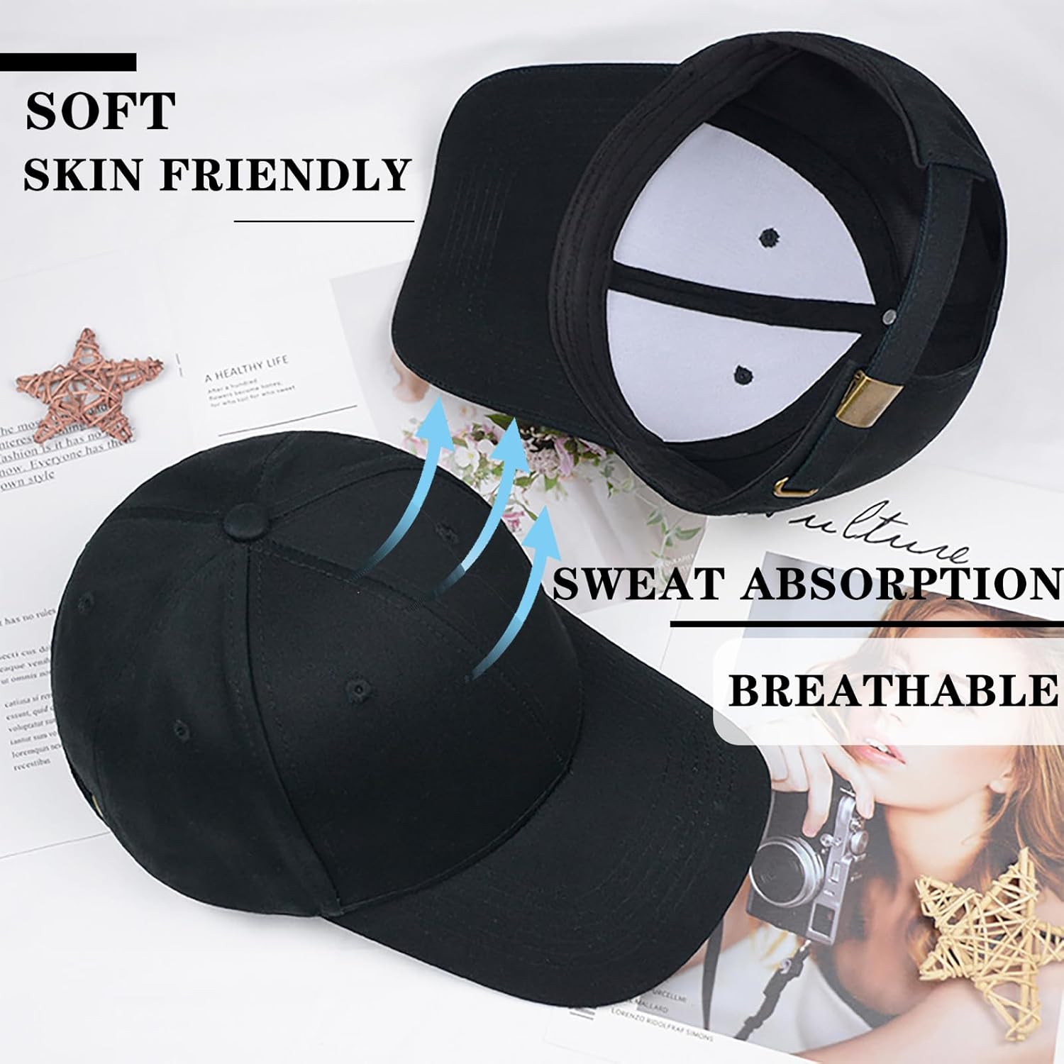 Baseball Hat for Men Snapback Hats for Men Flat Bill Brim Hats Hip Hop Rock Adjustable snap Back Boys - Image 5