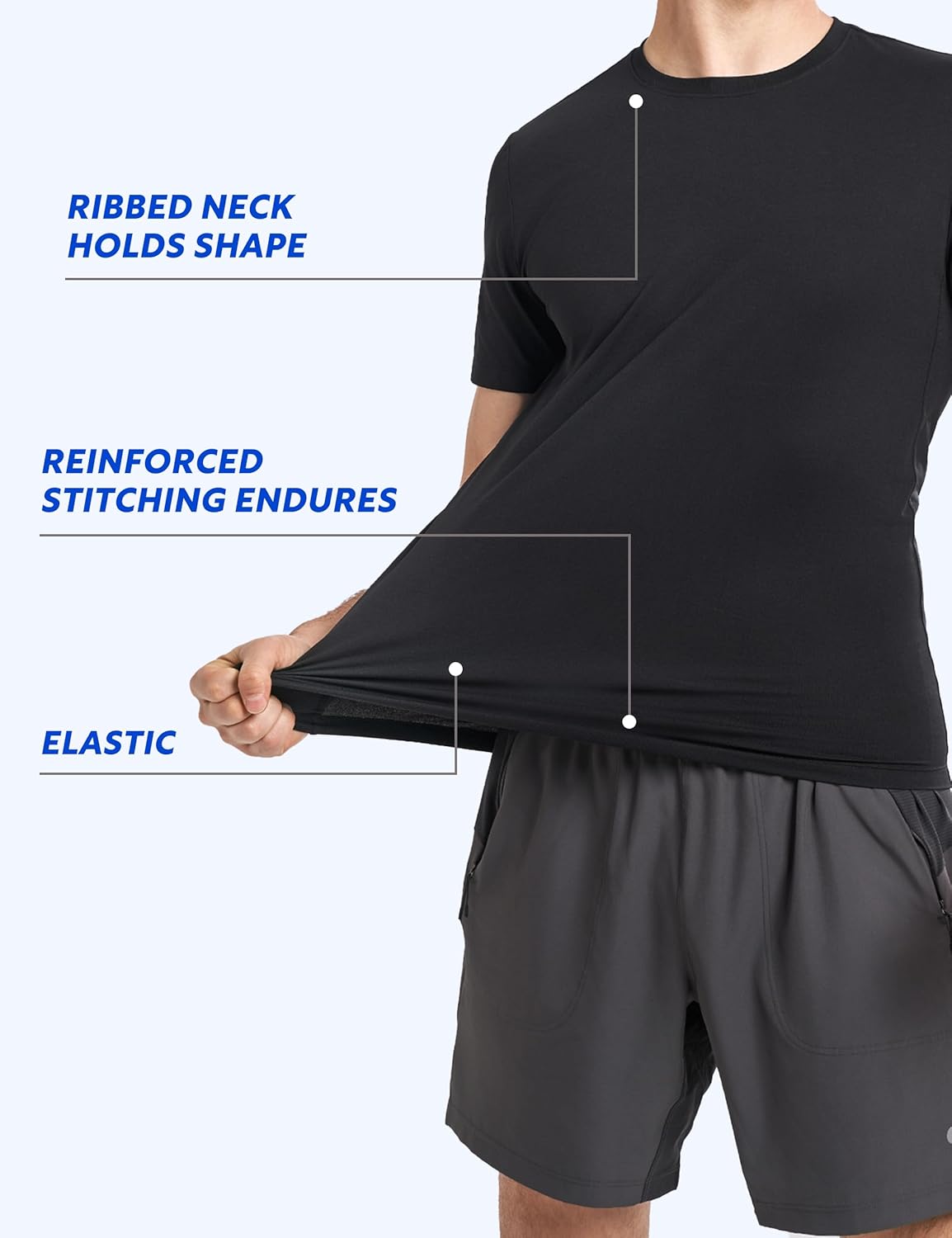 Separatec Workout Shirts for Men Athletic Running Quick Dry Short Sleeve,Moisture Wicking T Shirt with Breathable for Running - Image 5