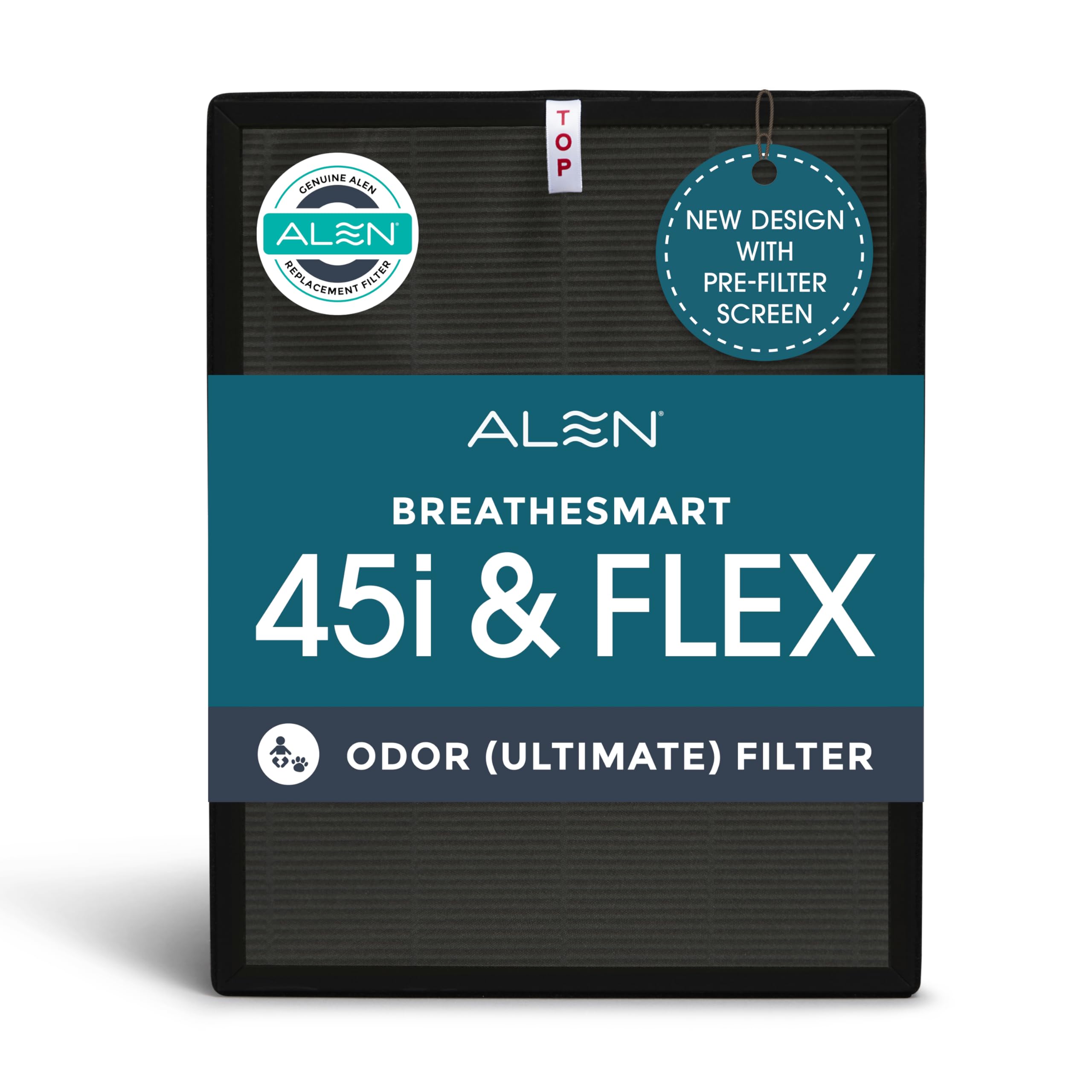 Alen 45i & Flex Replacement Air Filter, Odor, B4-Odor H13 True HEPA + Carbon Catalyst Filter for BreatheSmart 45i & Flex Air Purifier - Captures Dust