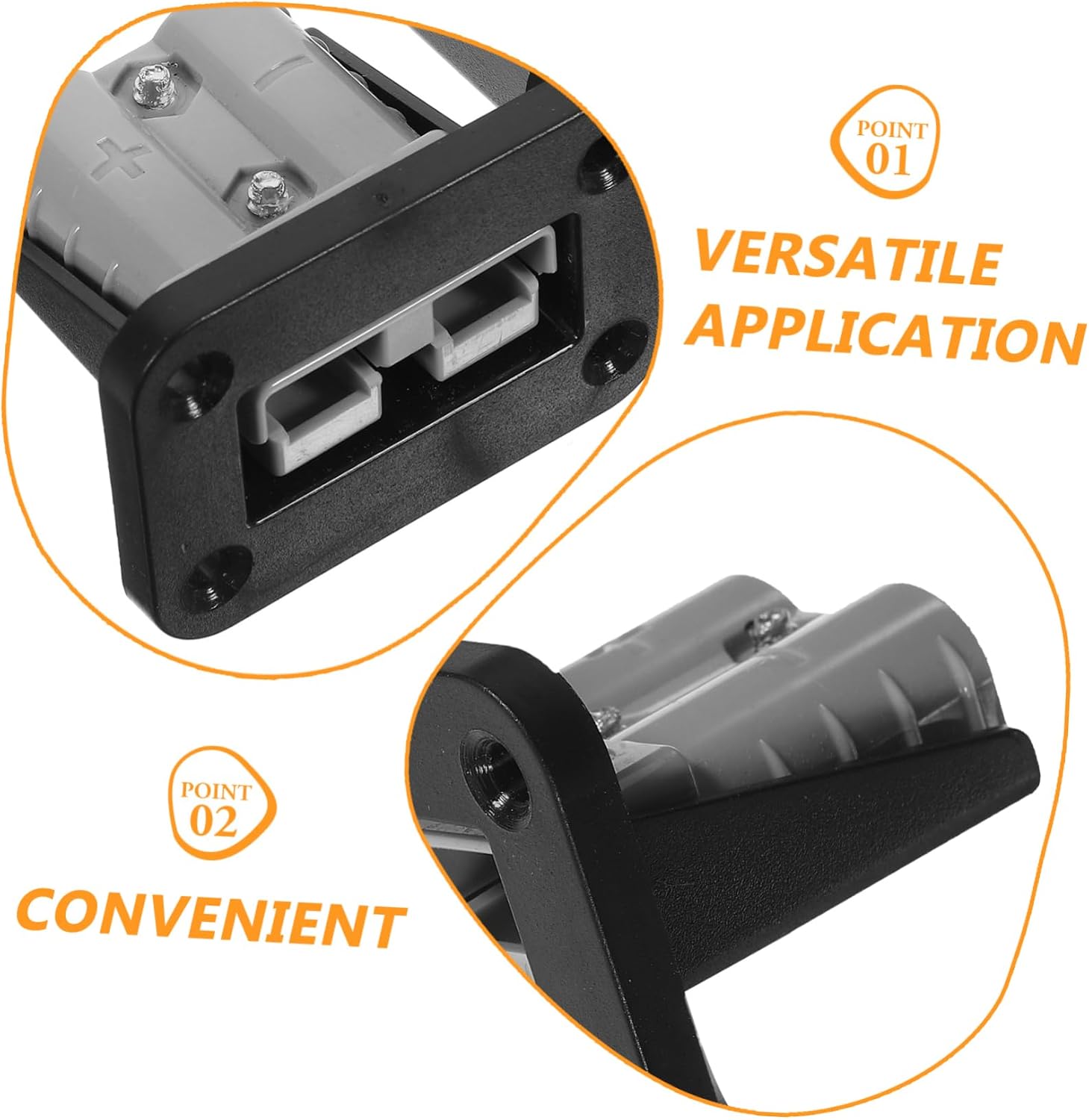 Cabilock 2pcs Battery Quick Connect Disconnect Plug for Winch Trailer Lifts Motors High Car Connector Wire Harness