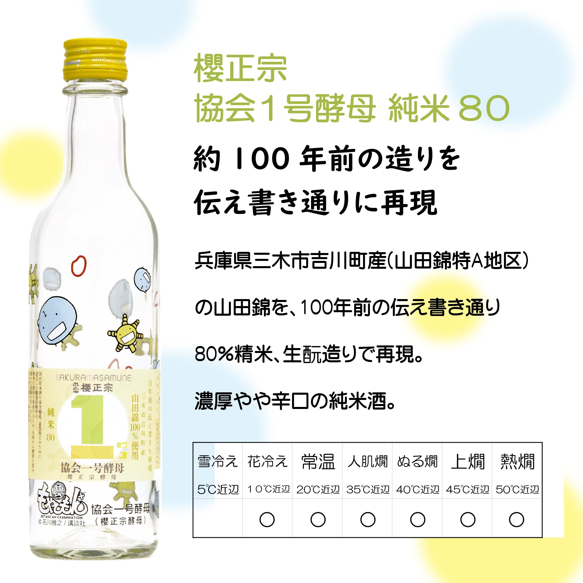 Amazon.co.jp: 櫻正宗 協会1号酵母 吞み比べセット もやしもん 360ml×3