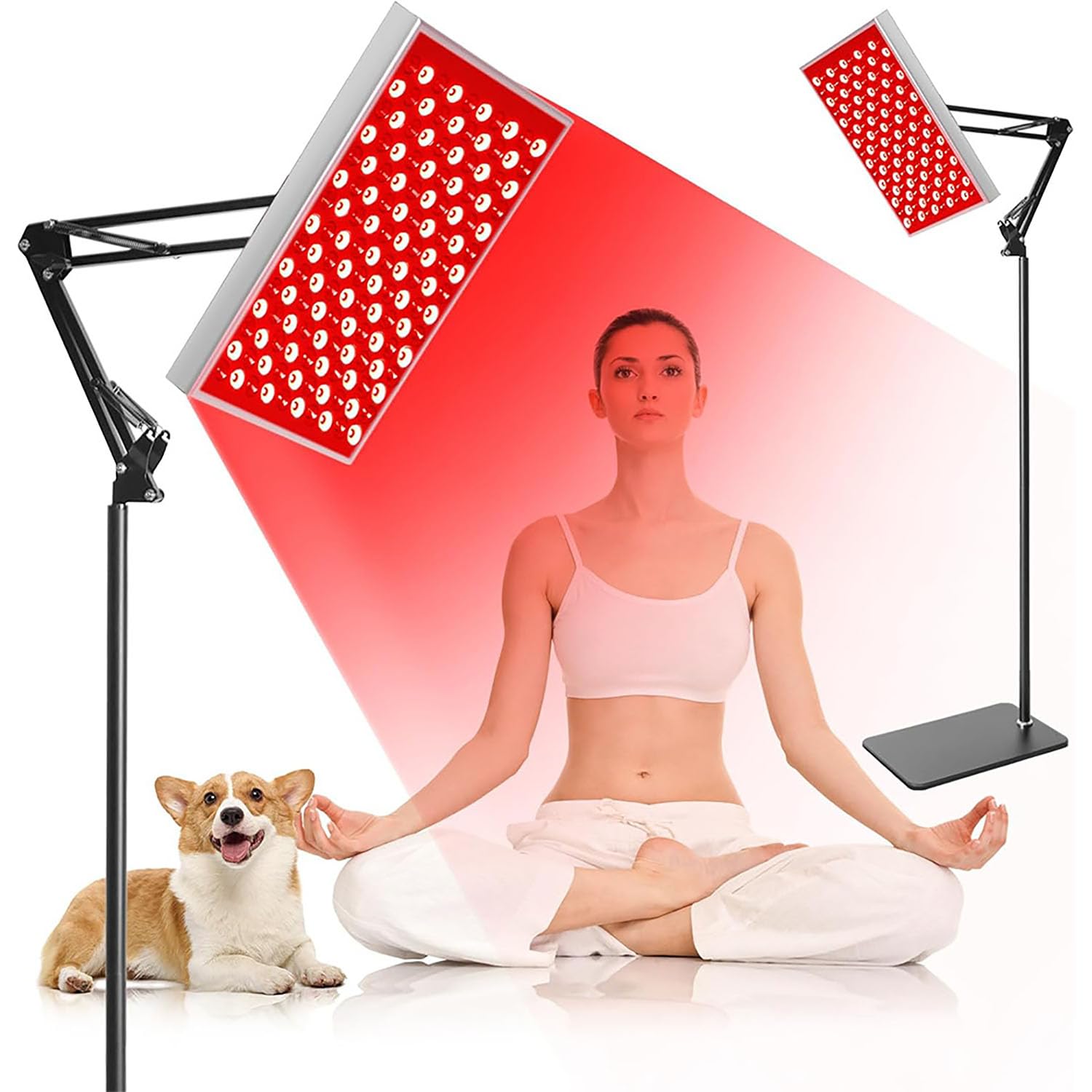 Terapia a Luce Rossa per Il Corpo, Dispositivo per Terapia a Luce Rossa, Strumento per La Bellezza della Pelle 660nm + 850nm con Supporto, Migliora La qualità del Sonno E Aumenta I Livelli di Energia