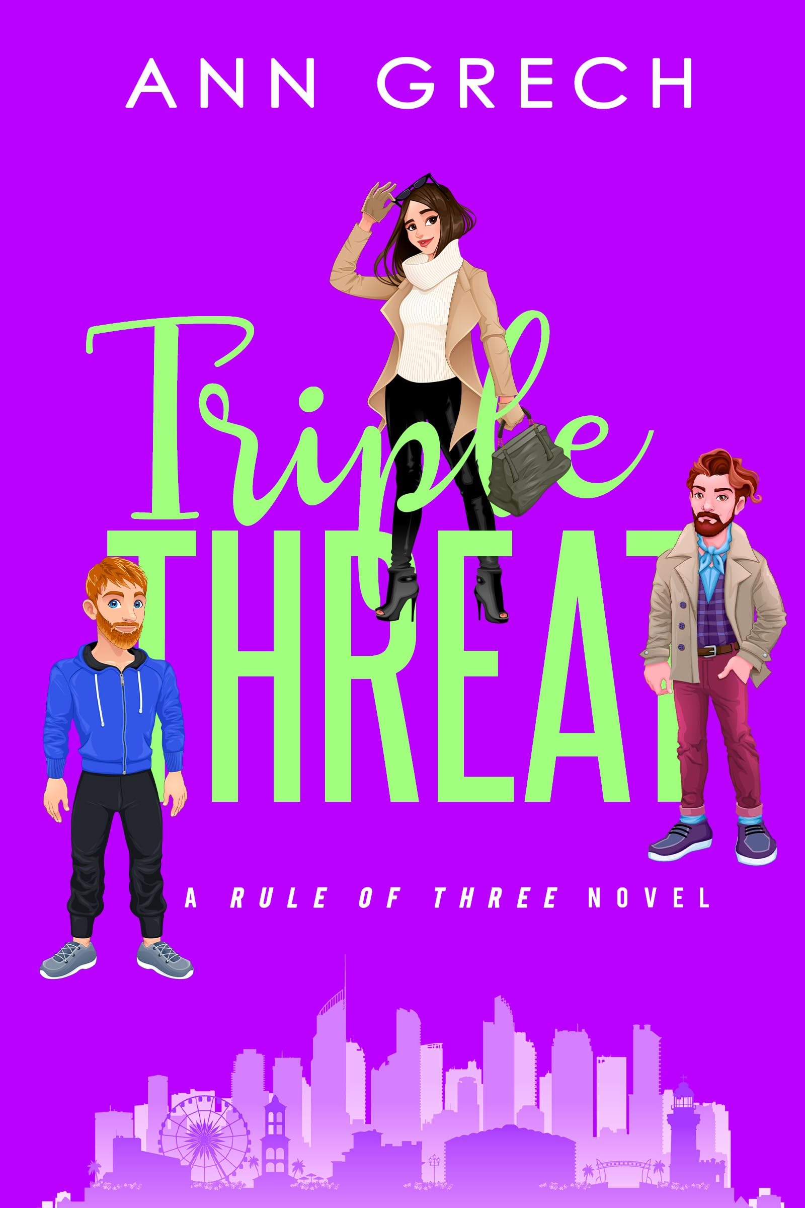 Triple Threat: An MMF Bisexual Ménage Romance Novel (Rule of Three Book 5)