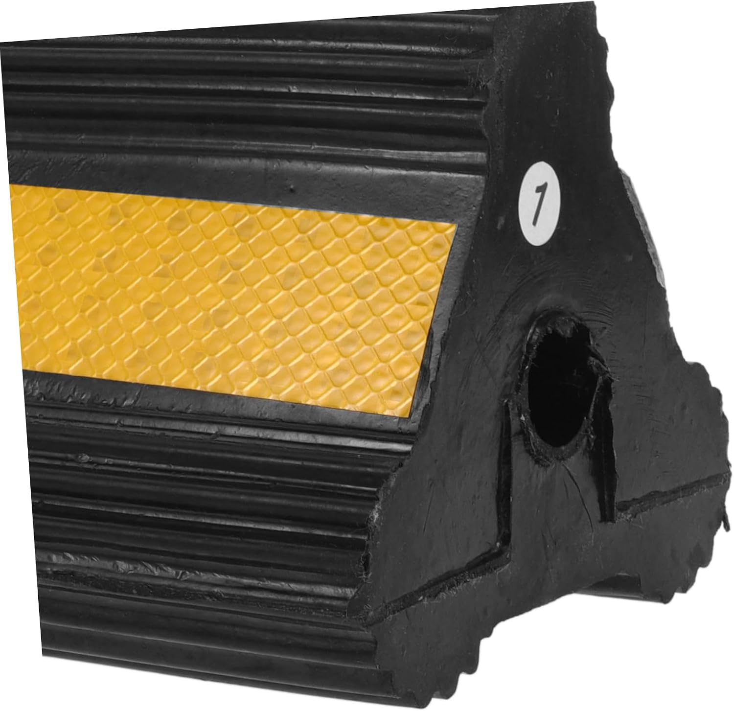 Hemobllo Rubber Wheel Chocks with Handles and Reflective Tape
