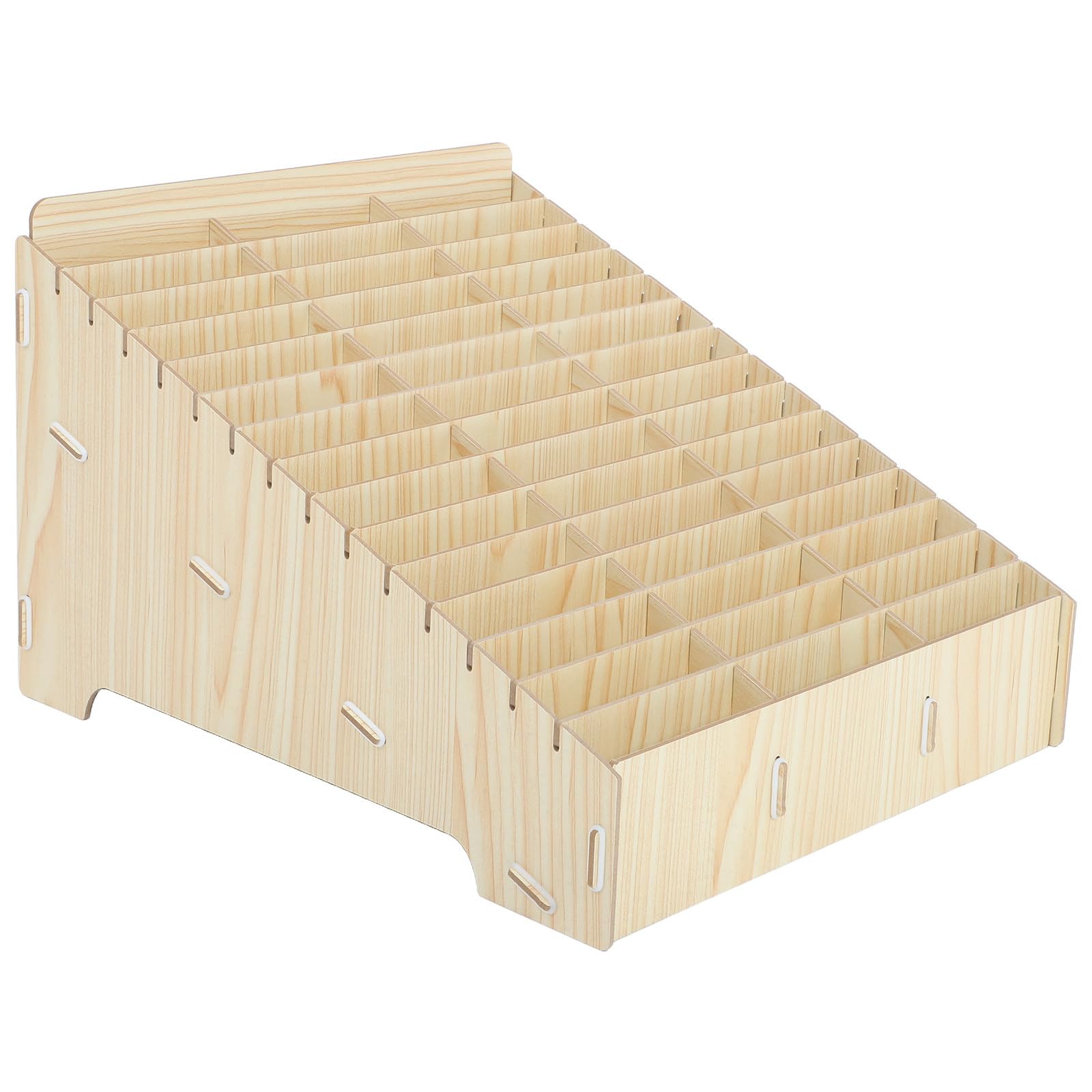 Boîte de rangement Healvian en bois d'érable à 45 cases pour téléphones