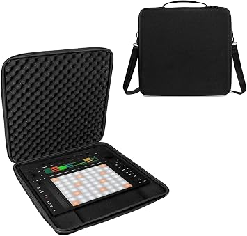 BUBM Hard EVA Travel Case for Ableton Push 3 Controller | Shockproof Protective Storage Bag, Shoulder Strap, Soft Velvet Lining, Portable Carry Cover