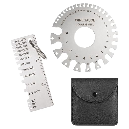 2 Pack Stainless Steel Wire Gauge Round Dual and Metal