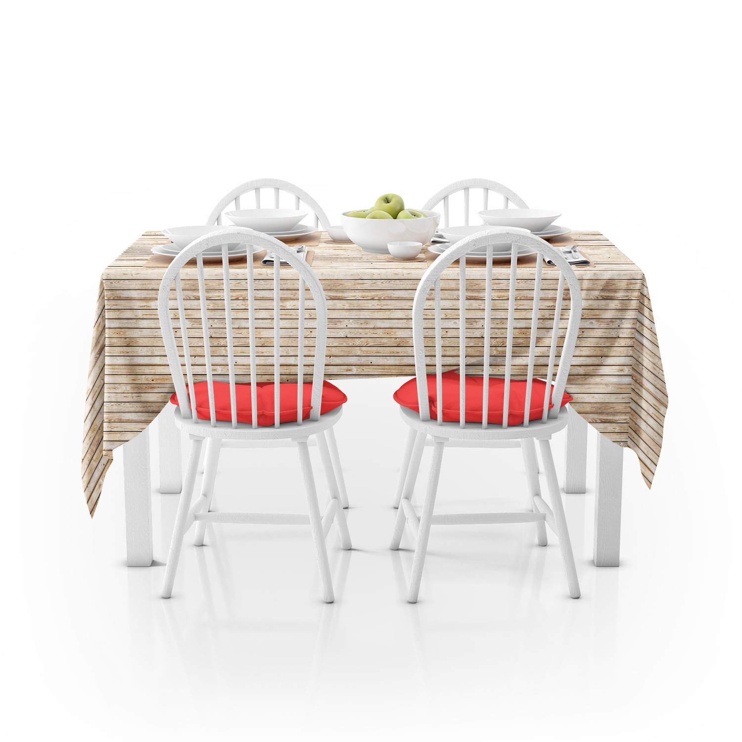 ArtzFolio Natural Texture Table Cloth Cover | Silk Fabric 4-Seater Table; 42x63inch (106.7x160cms)