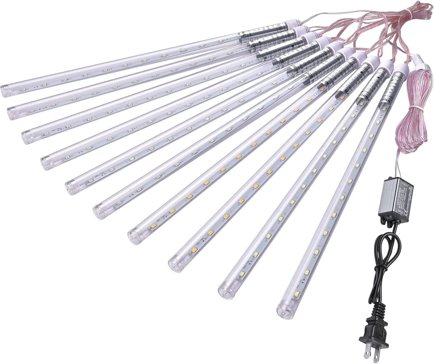 240 LED Meteor Shower Rain String Light 10 Tube RGB Outdoor for
