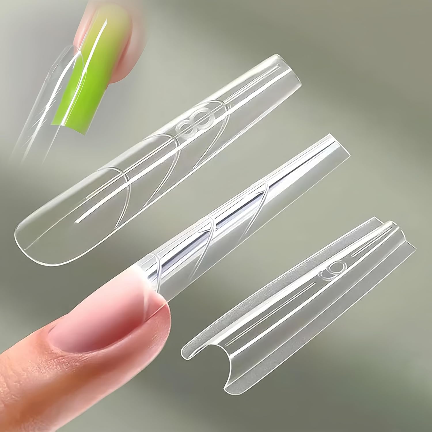 2026 New 240PCS Dual-Ended Nail Forms, Oval & Trapezoid Molds for Quick Acrylic Nails Building & DIY Nail Art