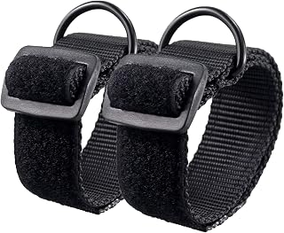 REDAPRIC Sling Adapter Universal Adjustable Rifle Sling Attachment Heavy Duty D Ring Loop Shoulder Strap Attachment for Hunting,2 Pack (Black)
