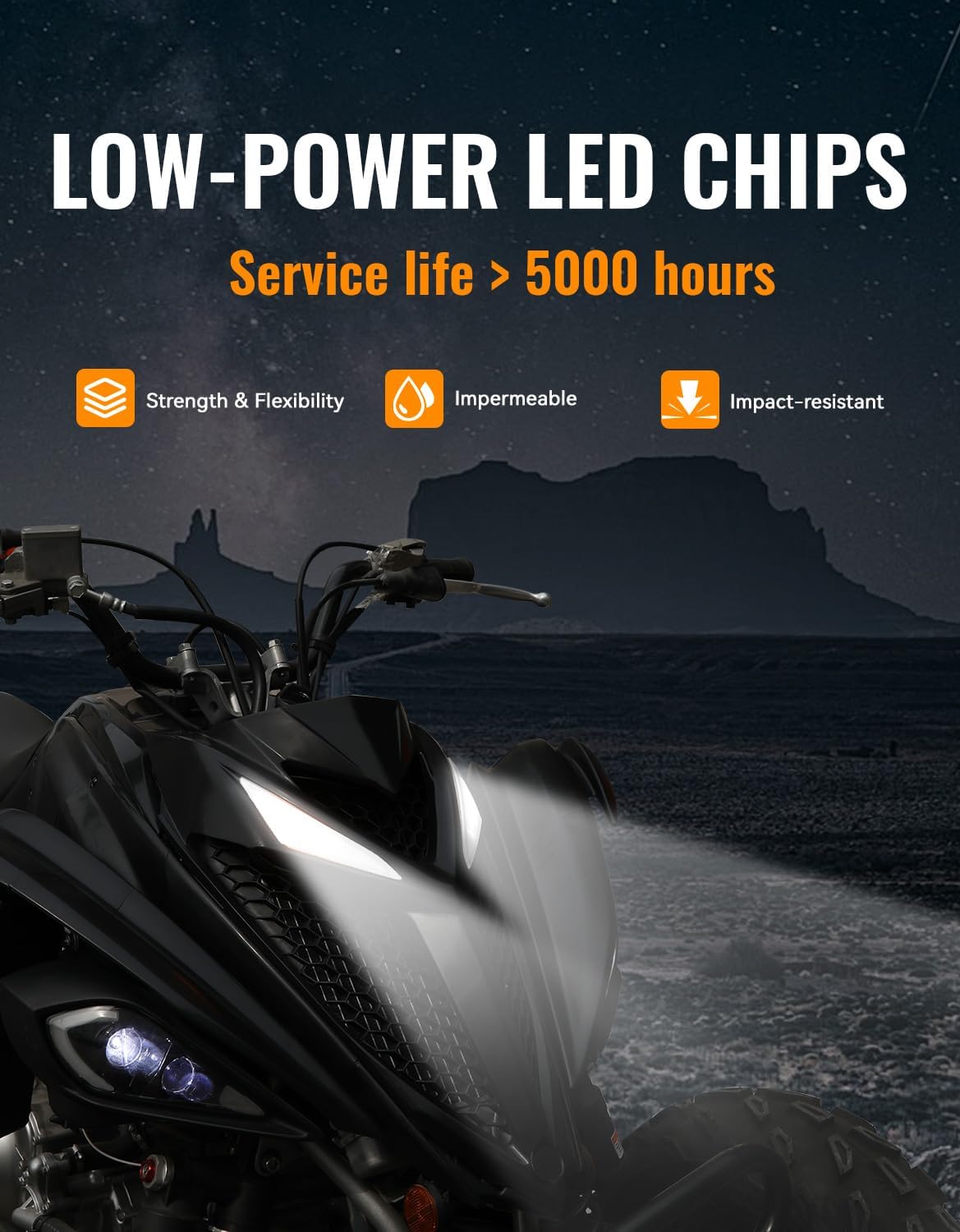 LED Turn Signal Fang Lights for Yamaha Raptor 700 700R 13-25, 2PCS Front Grille Accent Lights Head Auxiliary lights for Yamaha Raptor 700 700R 2013-2025 Accessories