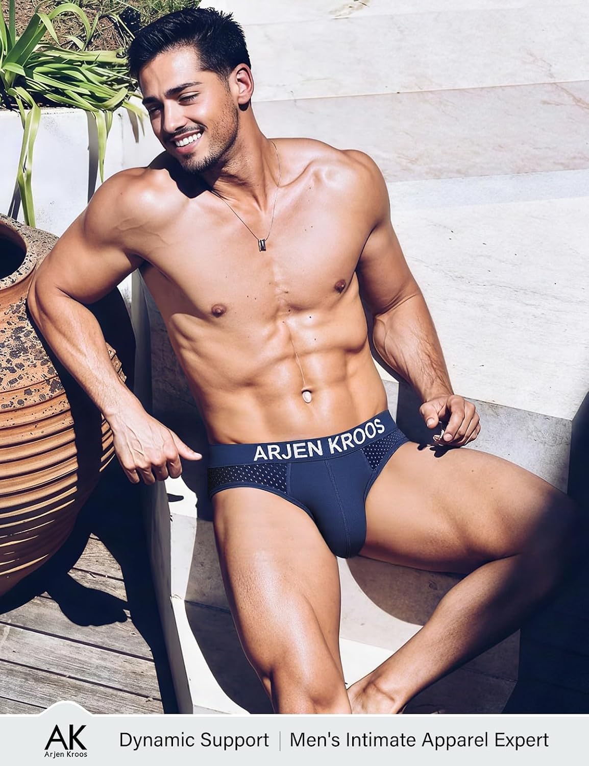 Arjen Kroos Men's Jockstrap Underwear Breathable Mesh Jock Straps Cotton Athletic Supporter