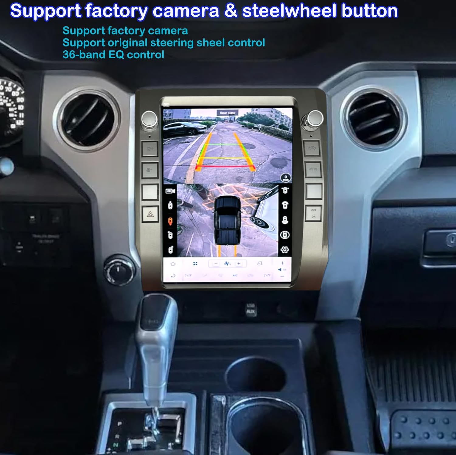 Toyota Tundra 2014-2020 Car Radio Stereo 12.1 Inch Tesla Style | Wireless CarPlay, Android Auto, DSP, 8 Core Android, Factory Camera