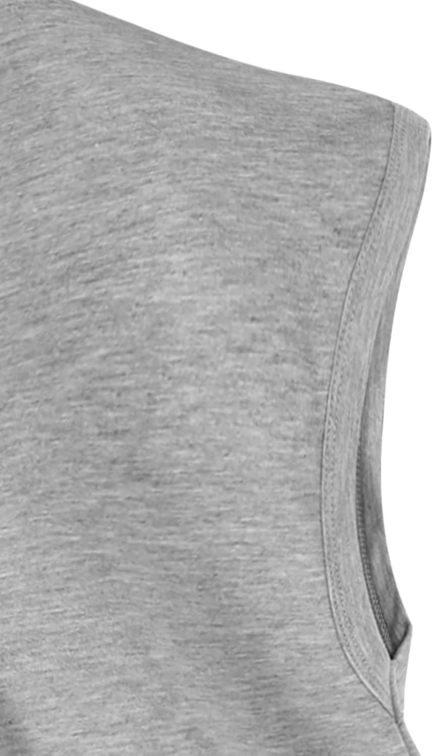 Remidoo Women's Sleeveless Sweatshirt Curved Hem Workout Hoodies Hooded Tank Top