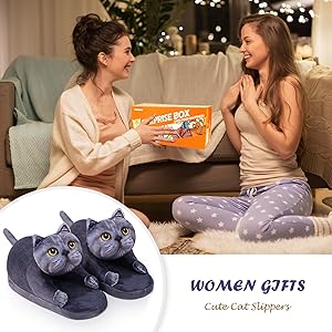 Pantofole Donna Invernali In Peluche Morbido E Caldo | Ciabatte Antiscivolo Con Motivi Simpatici | Taglie 35-40