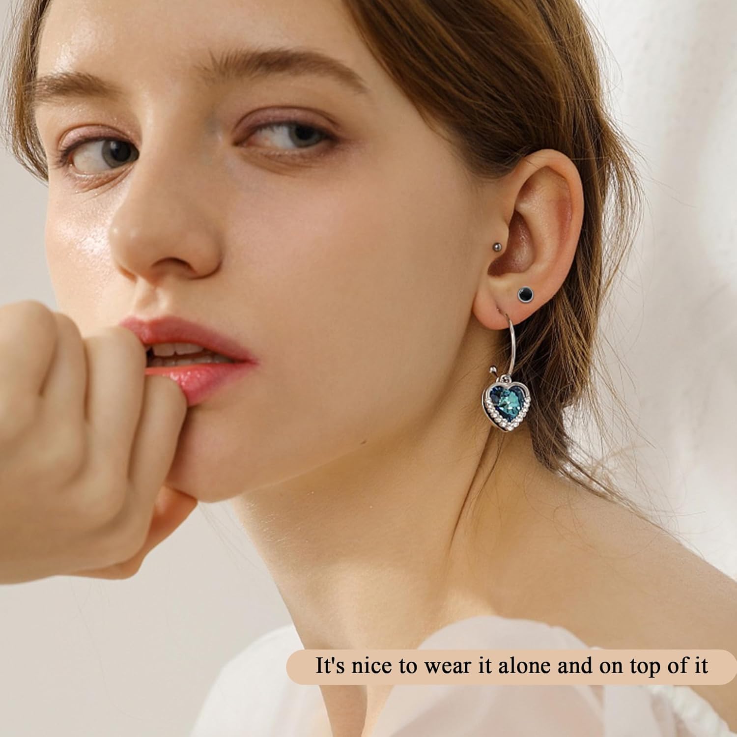 BLISI Black Onyx Pure Titanium Stud Earrings 4mm 5mm Natural Stone Women Earrings Hypoallergenic Gemstone Earring for Sensitive Ears 20G - Image 5