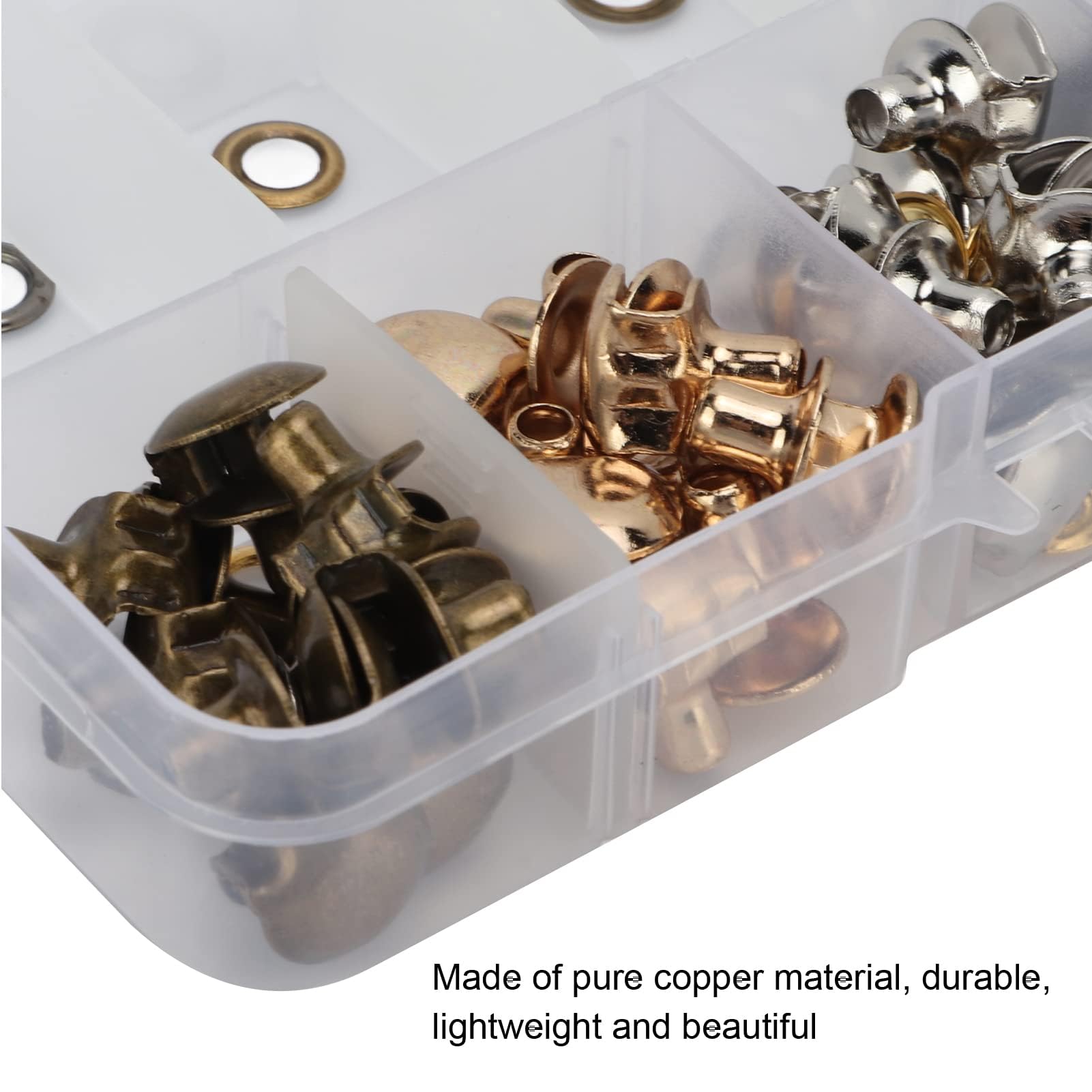 Crochets de dentelle de botte en cuivre pur, crochets ronds en forme de U pour chaussures, Kit de réparation de bottes, outil d'installation extérieur d'alpinisme 8mm (10mm)