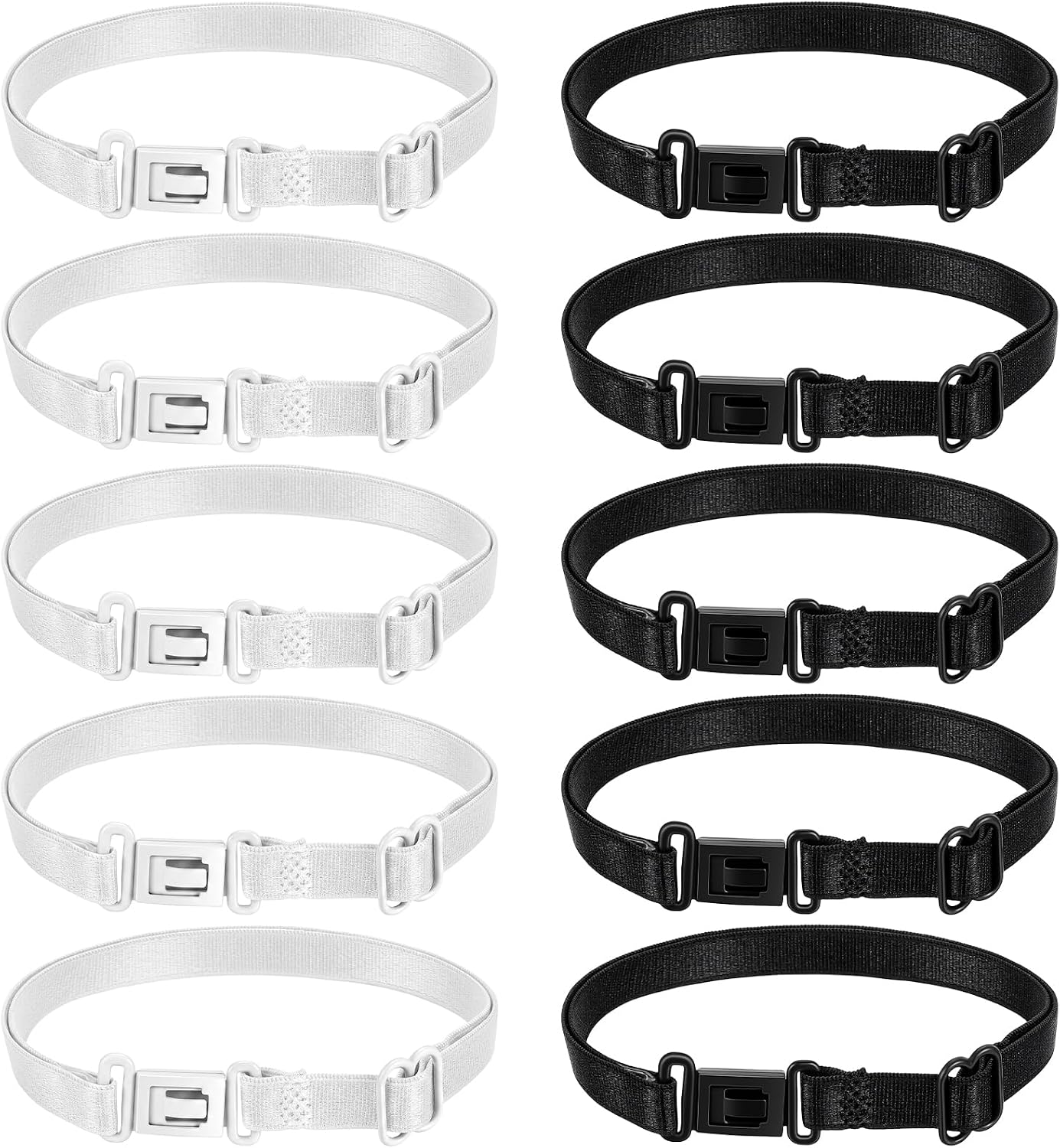 10 Pcs Elastic Bow Tie, Adjustable Straps with Clips for Pre-tied Bow Ties | Soft Elastic Polyester Bow Tie Straps Replacement, Fit Pre-Tied Handmade Bow Ties, for Wedding Graduation Daily Diy Craft Use