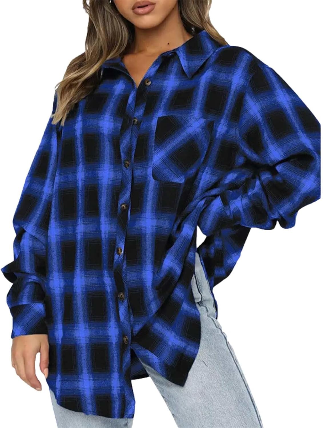 Womens Button Down Shirt Jacket Enhance Your Fashion Taste Long Sleeve Plaid Pullov...