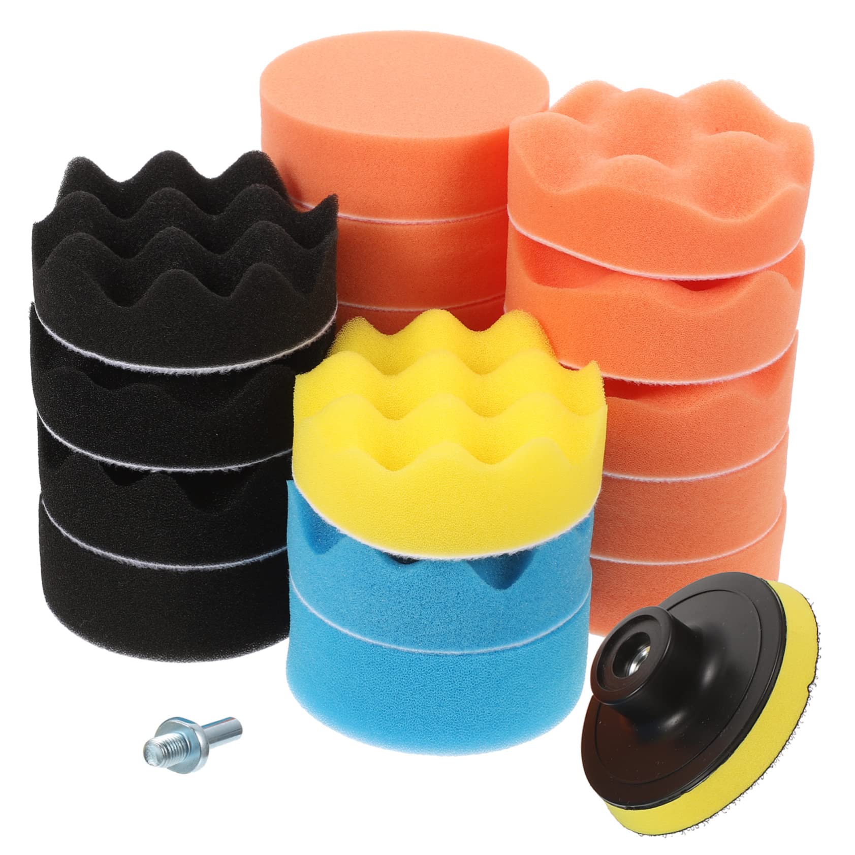 Ciieeo 1 Set Polishing and Waxing Tools Polishing Pad Cleaning Sponges Automotive Sponges Wax Applicator Car Applicator Buffer Drill Attachment Buffer for Car Detailing Polisher Plastic