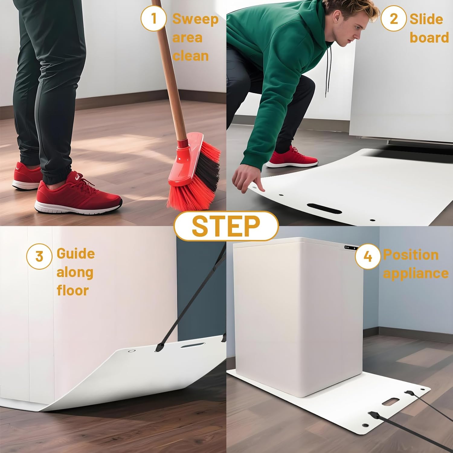 Large Appliance Slider with Pull Strap,Furniture Moving Slides for Floor Protection Premium Moving Mat for Tile Hardwood Floors Protection Glides Easily