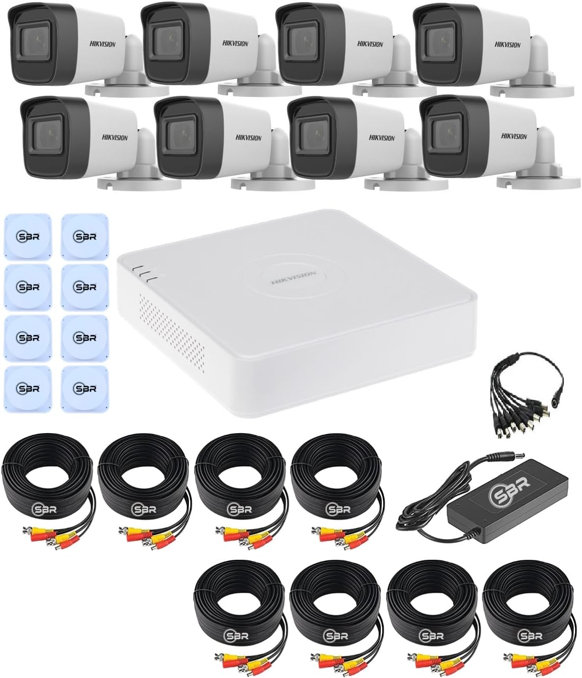 Hikvision 1080P 8 Channel DVR & 8 Bullet Cameras DIY CCTV KIT Amazon
