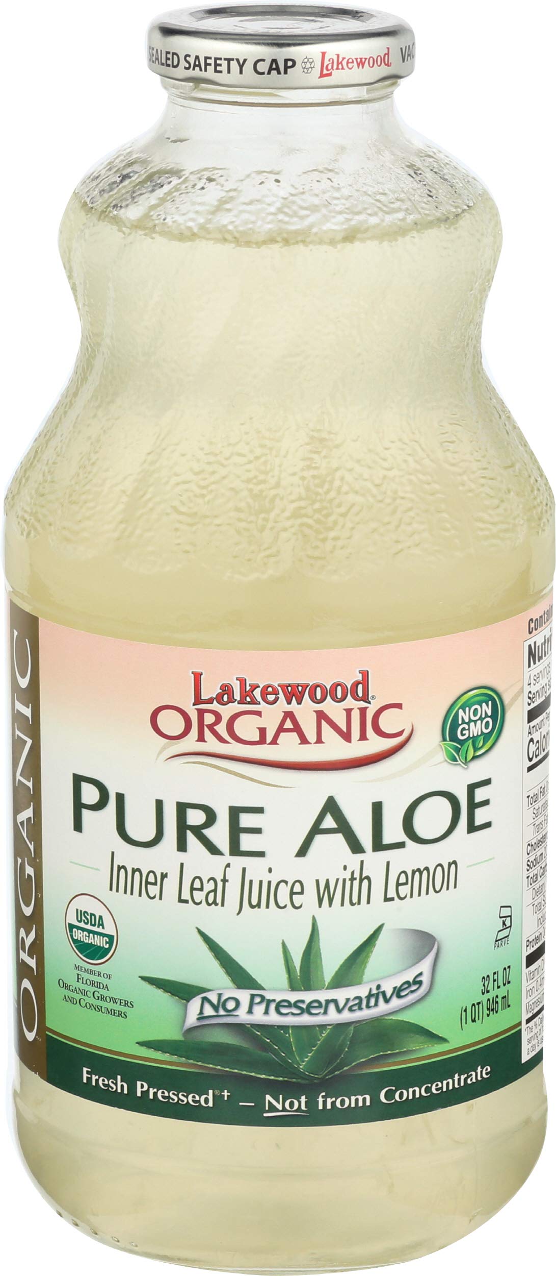 Amazon.com : Lakewood, Organic Aloe Vera Juice, 32 Fl Oz : Grocery &  Gourmet Food