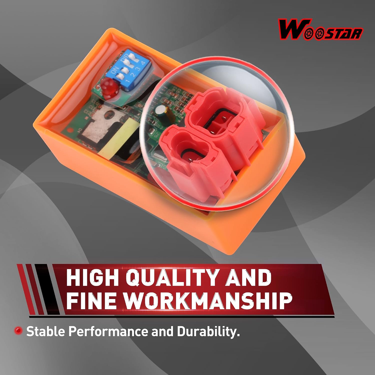 WOOSTAR 6 Pin DC CDI Box Replacement for GY6 50cc 70cc 90cc 110cc 125cc 150cc 200cc 250cc Engine Scooter ATV Go Kart Moped Quad Dune Buggy Pit Dirt Bike