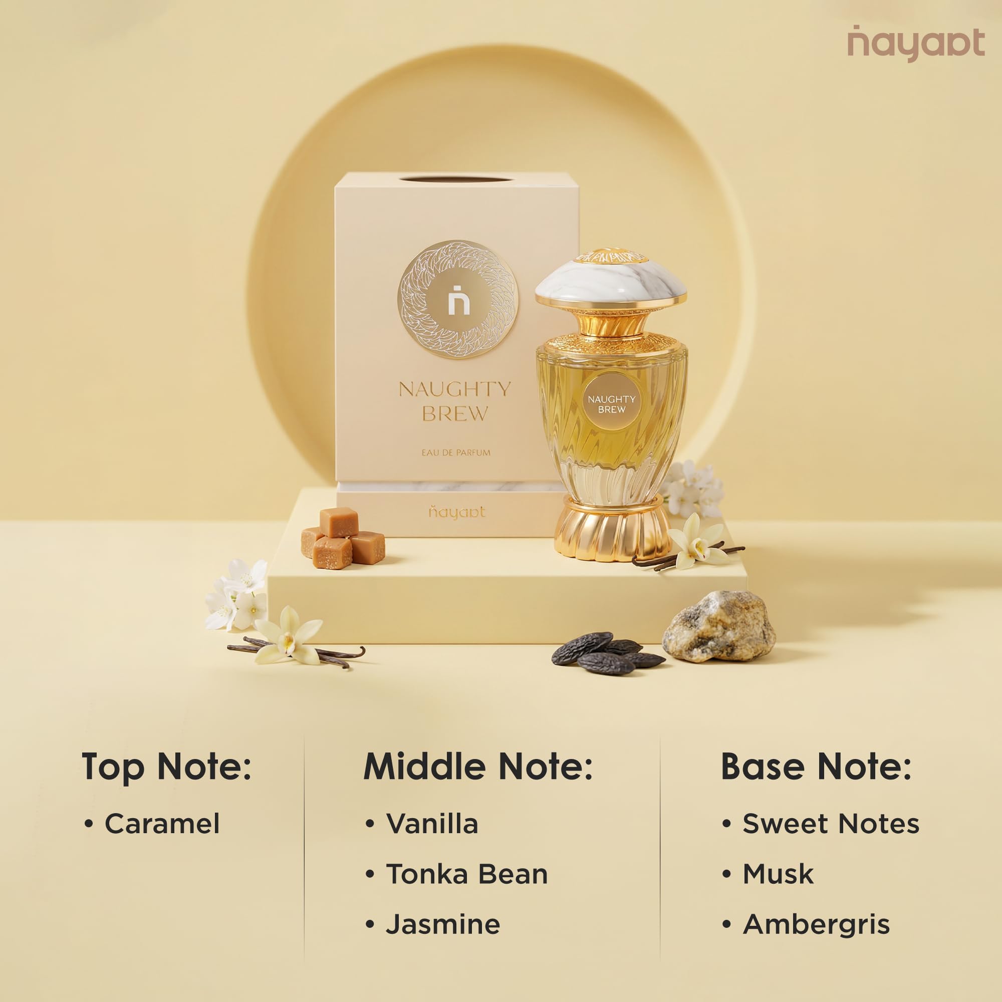 Orientica Nayaat Naughty Brew Eau de Parfum 100 ml – słodkie nuty, piżmo, wanilia – perfumy dla kobiet