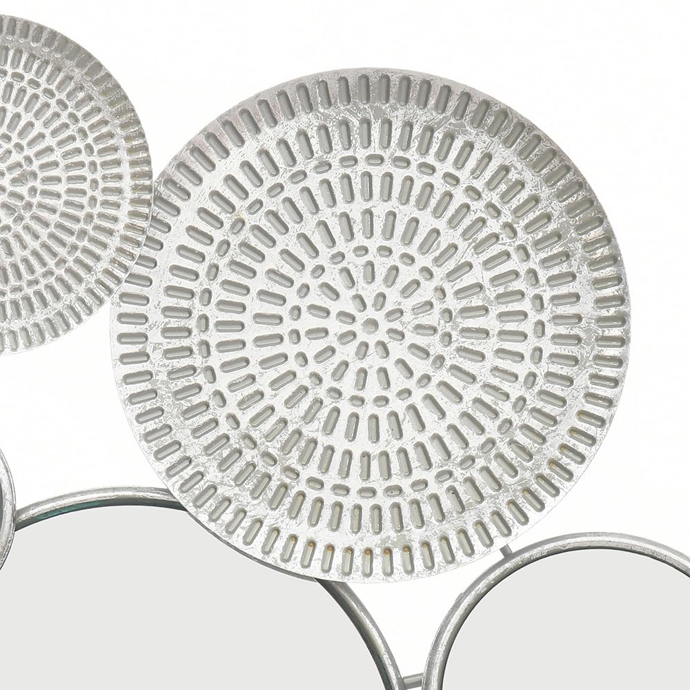 Amazon.co.jp: 幾何学的なラウンドミラーメタルウォールアートリビング