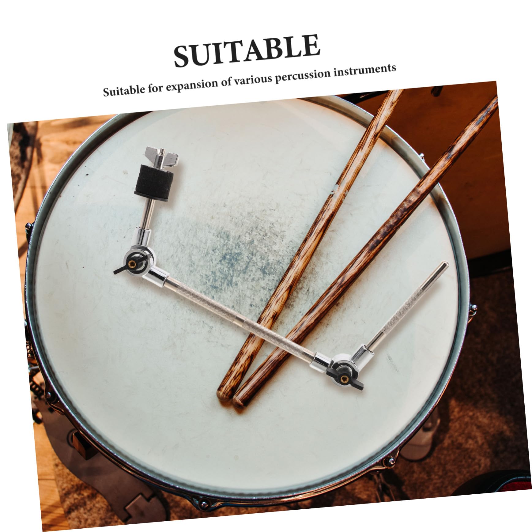 LIFKOME Soporte para Batería con Brazo de Metal para Montaje Rack Accesorio Multifuncional para Platillos y Campanas Abrazadera Resistente para Kit de Percusión Compatible con Jazz Drum