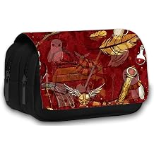 Harry PencilCase, Large Capacity PencilCase, Double Zippers PencilBag | Wizard School Pen Case Magic Travel Makeup Bag Anime Stationery Case Gift