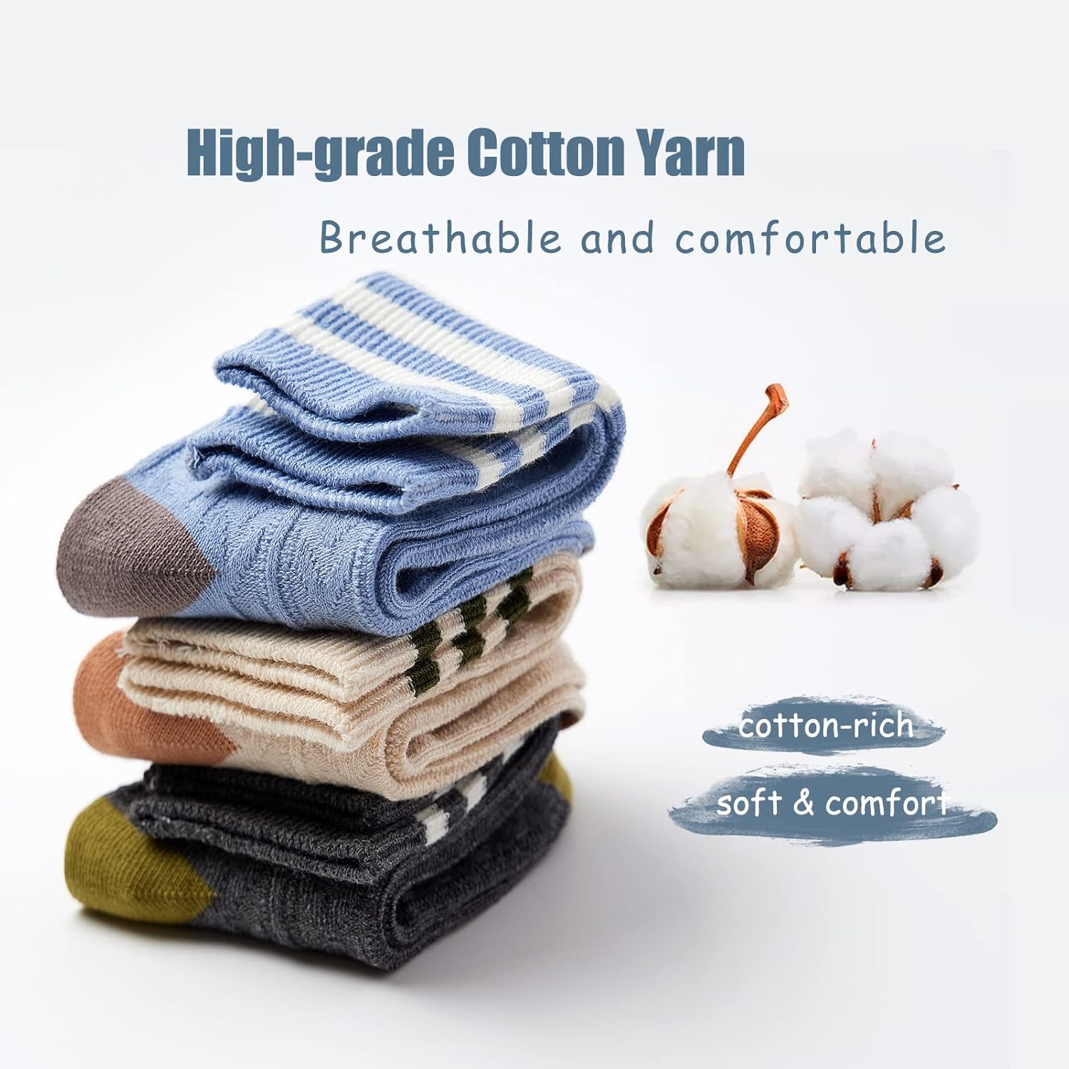 Boys Cotton Crew Socks Kids Seamless Dress Cartoon Socks for Boys 6 Pairs - Image 4