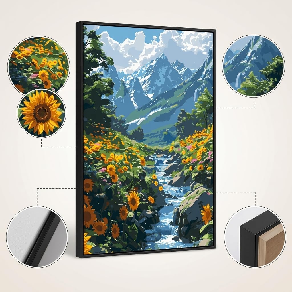 Amazon.co.jp: predolo 油絵セット 数字油絵 フレーム付き キャンバス