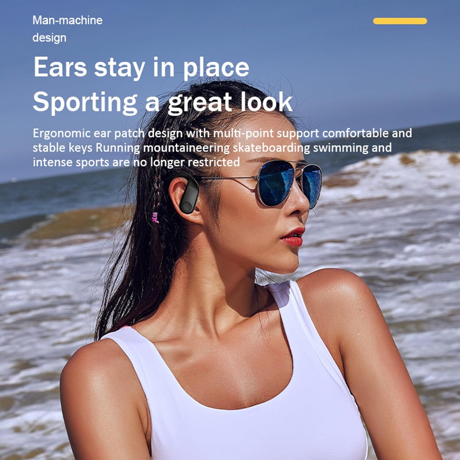 Wireless Earbuds, Bluetooth Headphones Stereo Bass Sound, 72H Playtime LED Display Ear Buds, IPX7 Waterproof Earphones with Mic for iPhone Android Cell Phone Sports