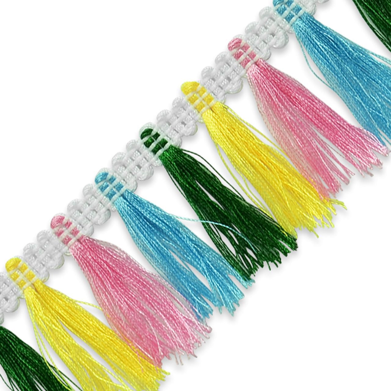 Expo International, Inc 9 Yards of Lulu Tassel Fringe Trim 1 1/2" | Multi Colors | (per Yard)